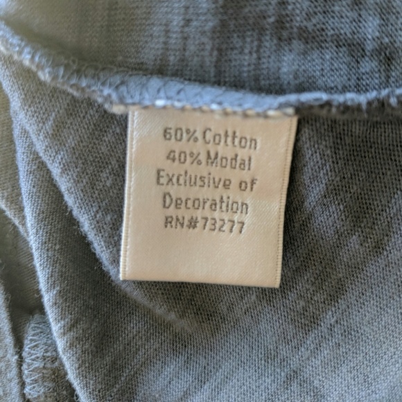 3/$10 Lauren Conrad Gray Top Black Bow XS - Picture 6 of 7